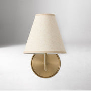 Fibura Sleek Metal Linen Shade Wall Light - Wall-Mounted Art